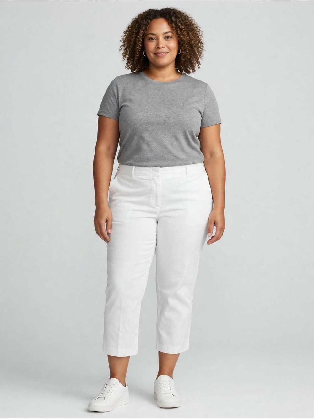 Talbots Chelsea Petites White Crop / Capri Pants Size 16P